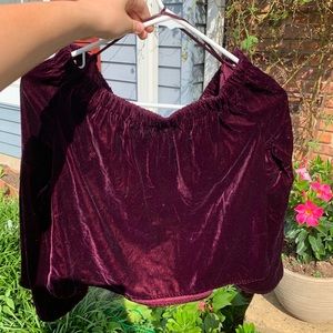 Velvet Off the Shoulder Top